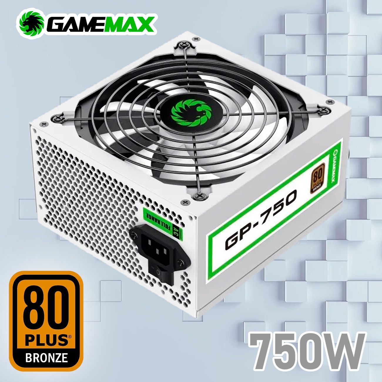 БлокпитанияATX750WGameMaxGP-750White(Белый750WBronze140мм20+4pin4+4pin(CPU)4*6+2pin(PCI-E)7*SATA3*MOLEX)