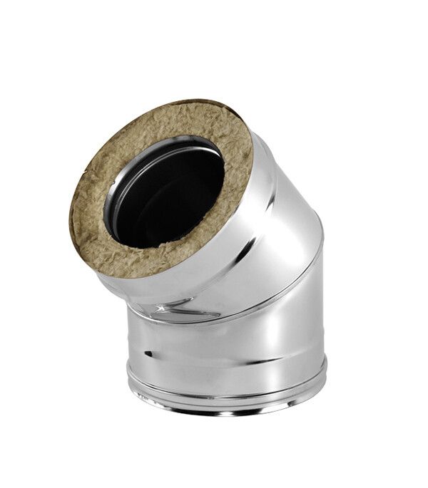 Отвод Вулкан V50R 45 х d150х250 мм с изоляцией AISI 321/304