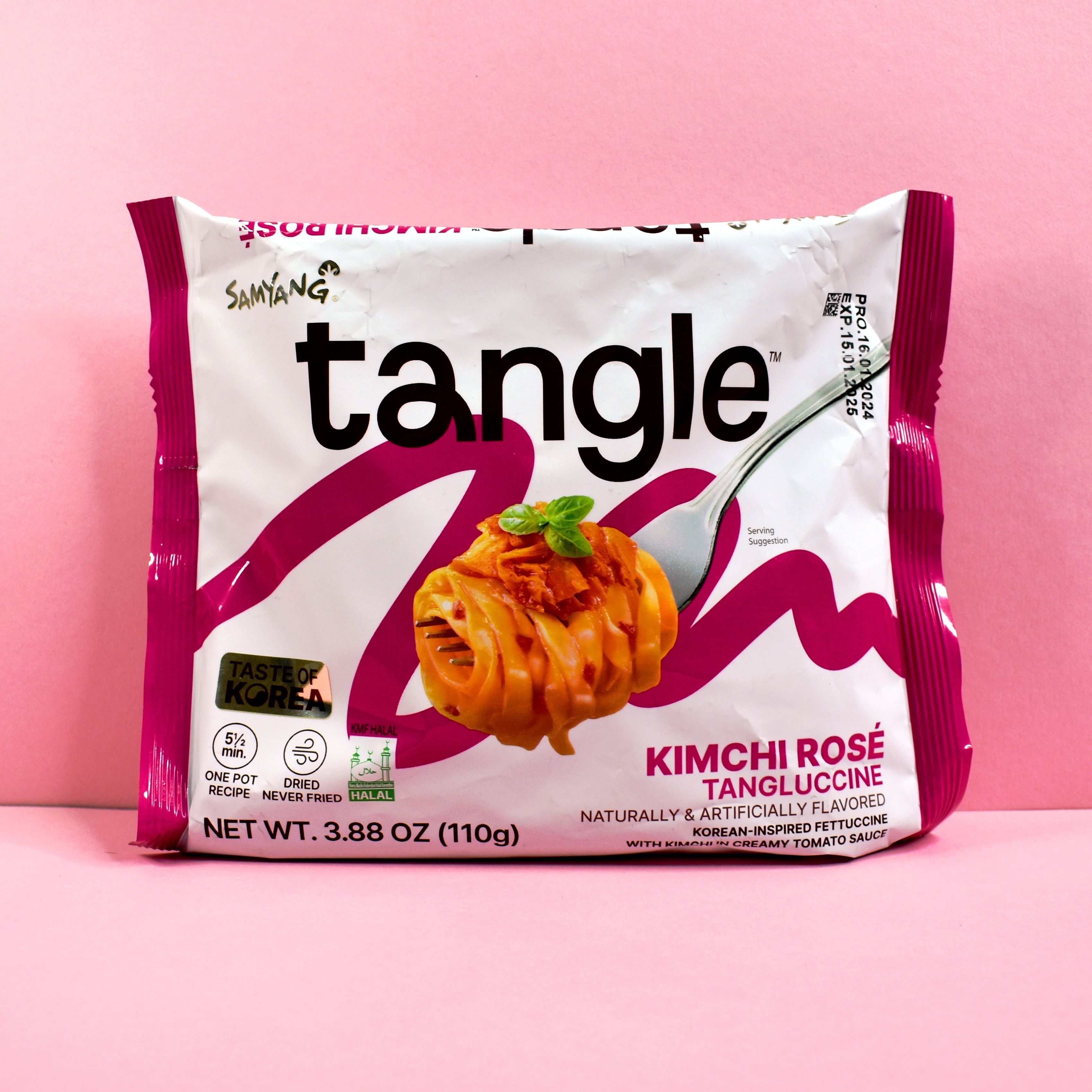 SAMYANG TANGLE KIMCHI ROSE / Лапша фетучини с кимчи в сливочно-томатном  соусе из Кореи / 110г. - купить с доставкой по выгодным ценам в  интернет-магазине OZON (1496527184)