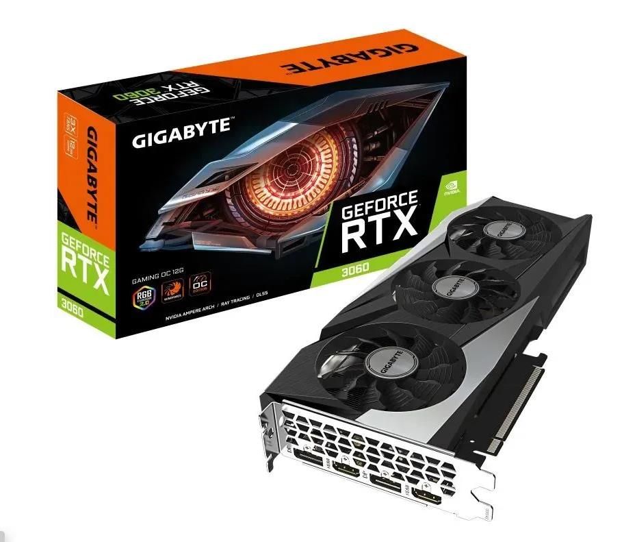 NVIDIAВидеокартаGeForceRTX3060видеокартадлямайнингаНовыевидеокартыGeForceRTX3060GamingOC12ГБ2.012ГБ(gj-3060gmoc12g-xkOEM)