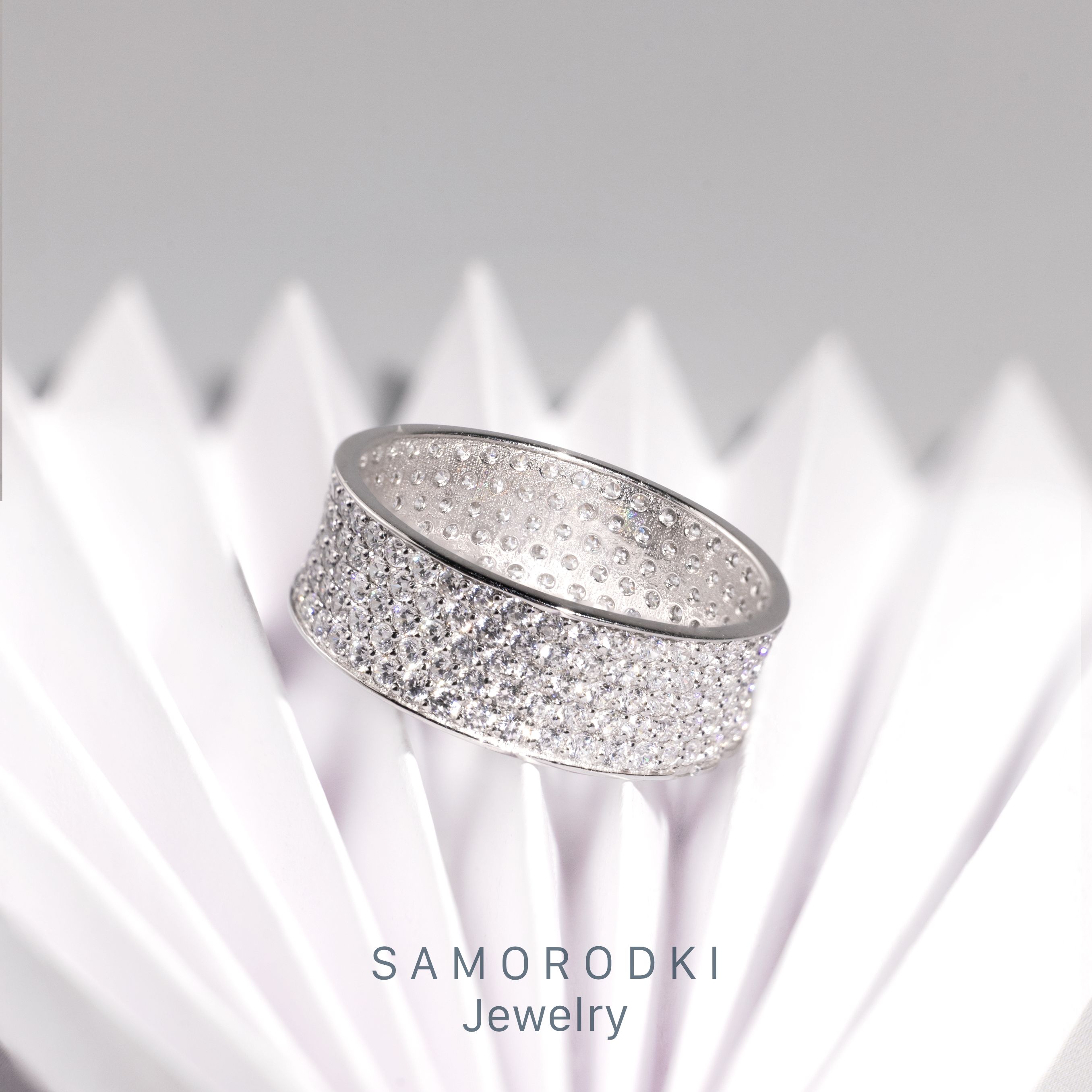 КольцоженскоеSAMORODKIJewelry,кольцосеребро925женское,широкое