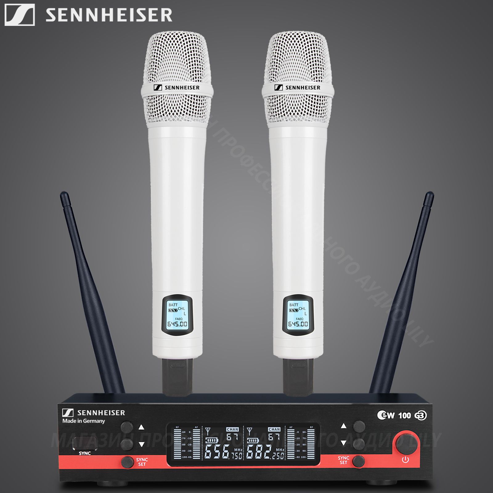 SennheiserМикрофондляживоговокалаEW100G3白,белый