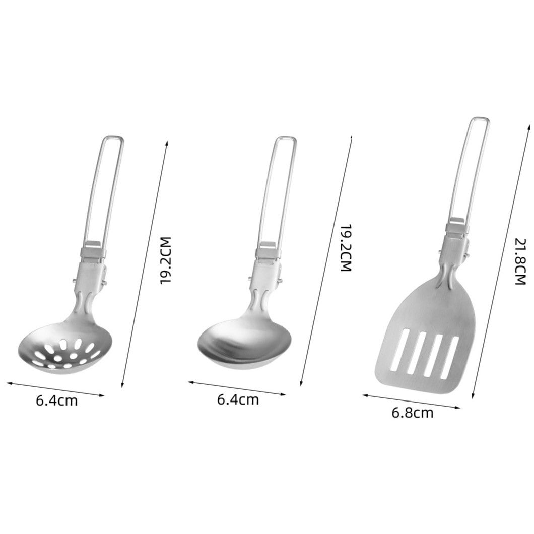 Походный туристический набор складных половников (половник, шумовка, лопатка) для кемпинга
