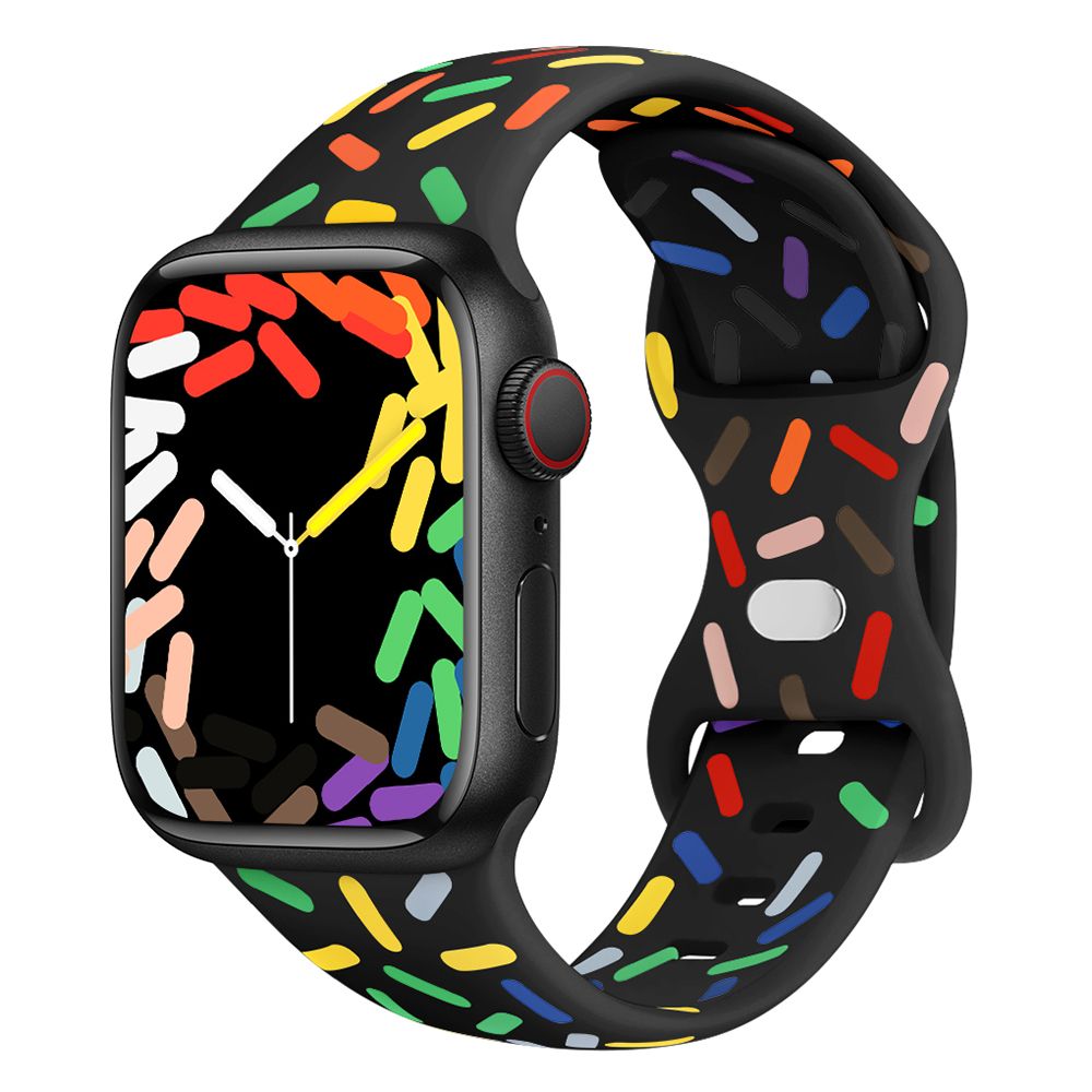 СиликоновыйспортивныйремешокNikeдляAppleWatchUltra987654321SEЦветнойточечныйремешокдлявсехiWatchSeries38мм,40мм,41мм,42мм,44мм,45мм,49мм