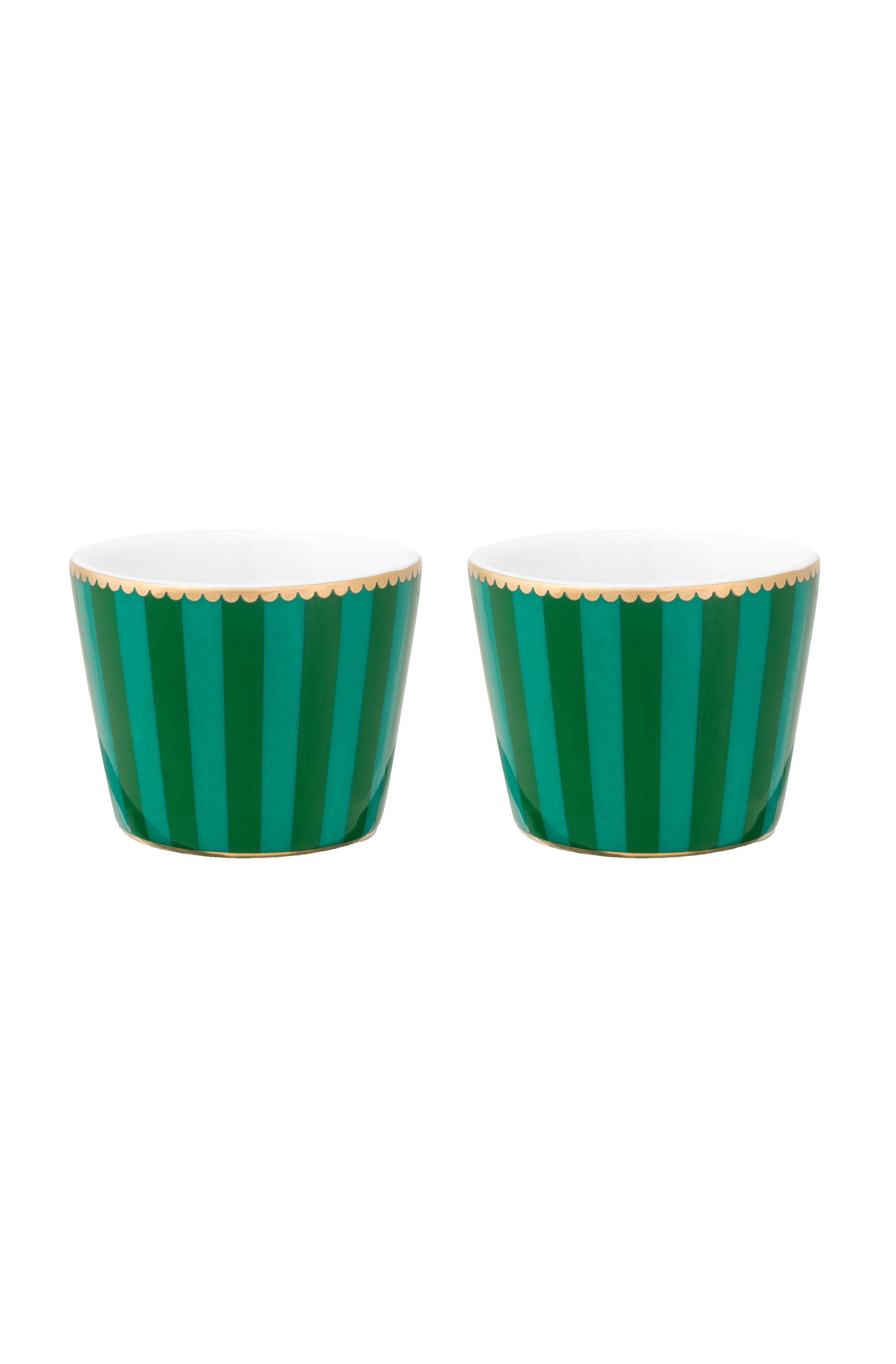 Набор из 2-х подставок для яиц Love Birds Stripes Emerald-Green