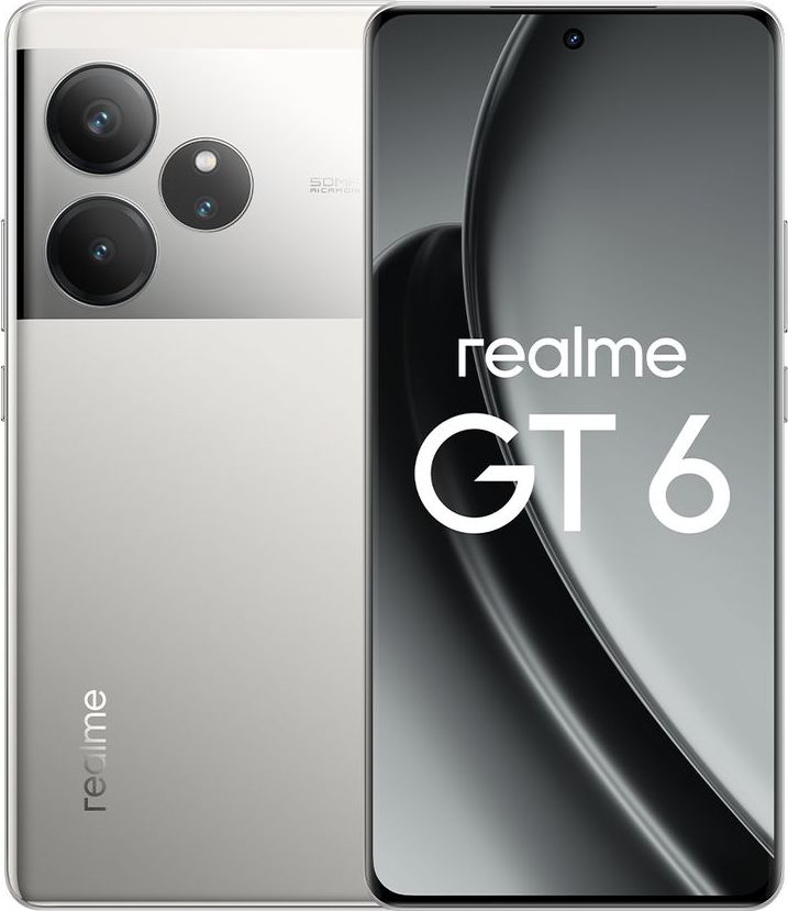 realmeСмартфонGT6Ростест(EAC)12/256ГБ,серебристый