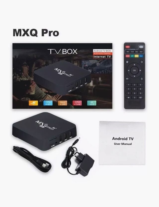 TVBOXМедиаплеерQProAndroid,Wi-Fi,черно-серый,белый