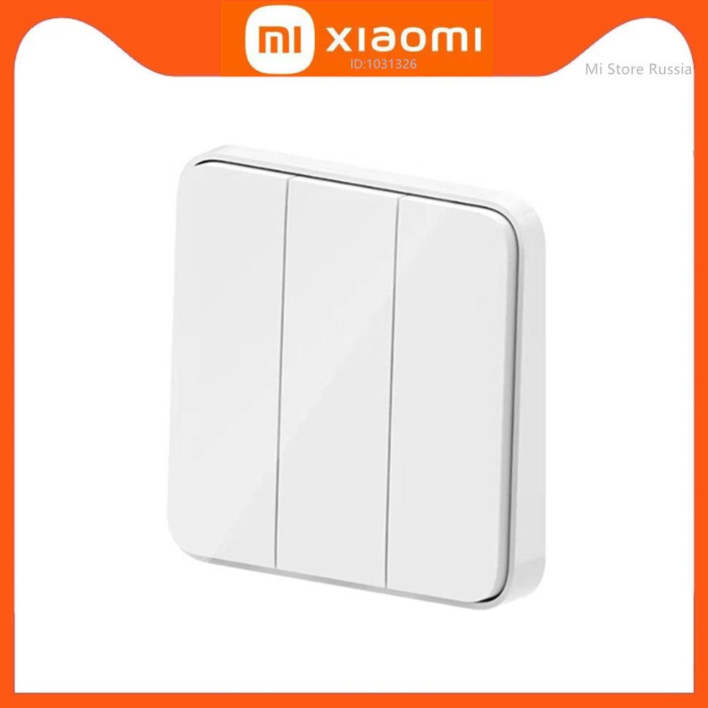 УмныйвыключательXiaomiMijiaSmartSwitchBLEMeshSingleFire(триклавиши)DHKG01CM(MihomeAPP),Белый