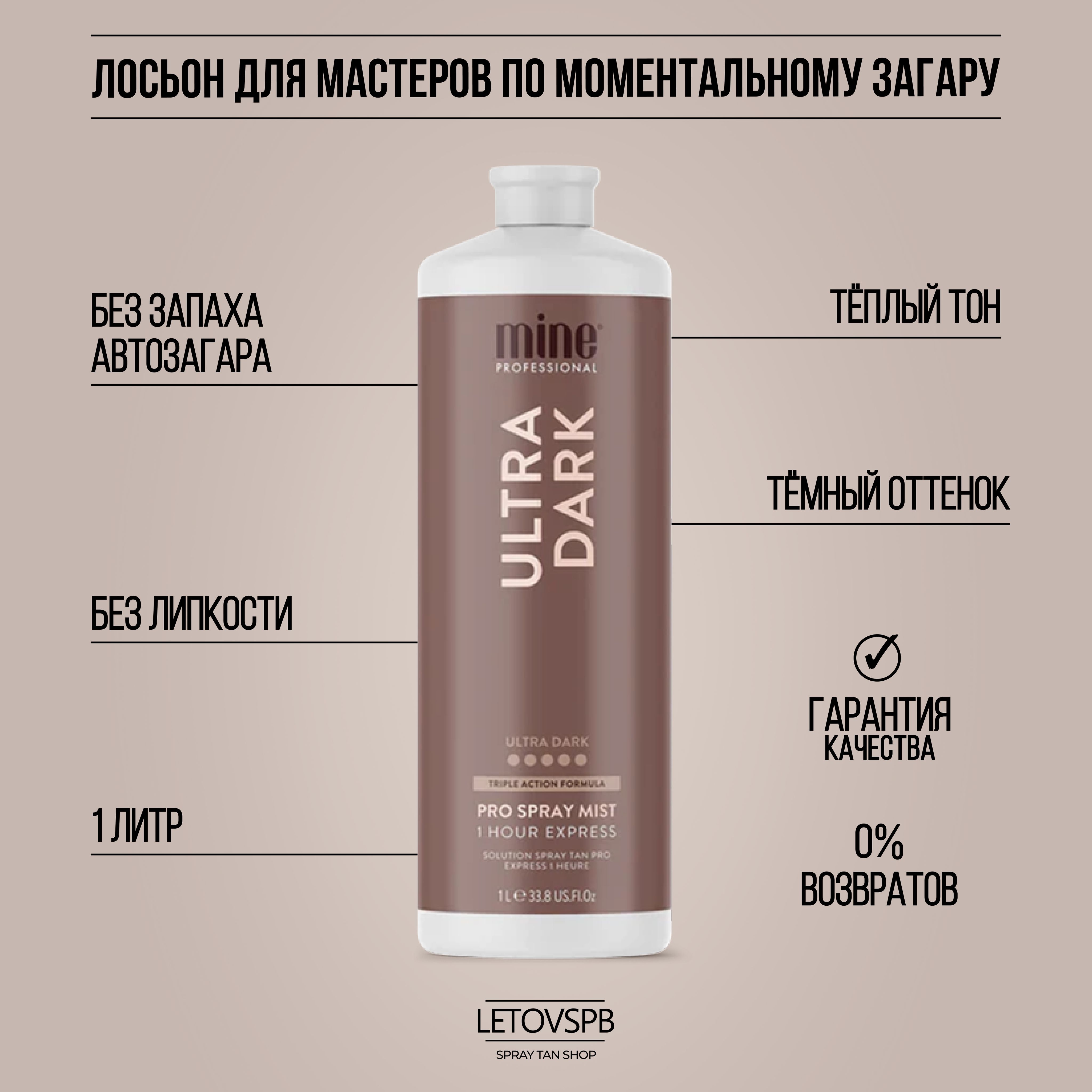 MineTan Лосьон для моментального загара Ultra Dark Pro Spray Mist