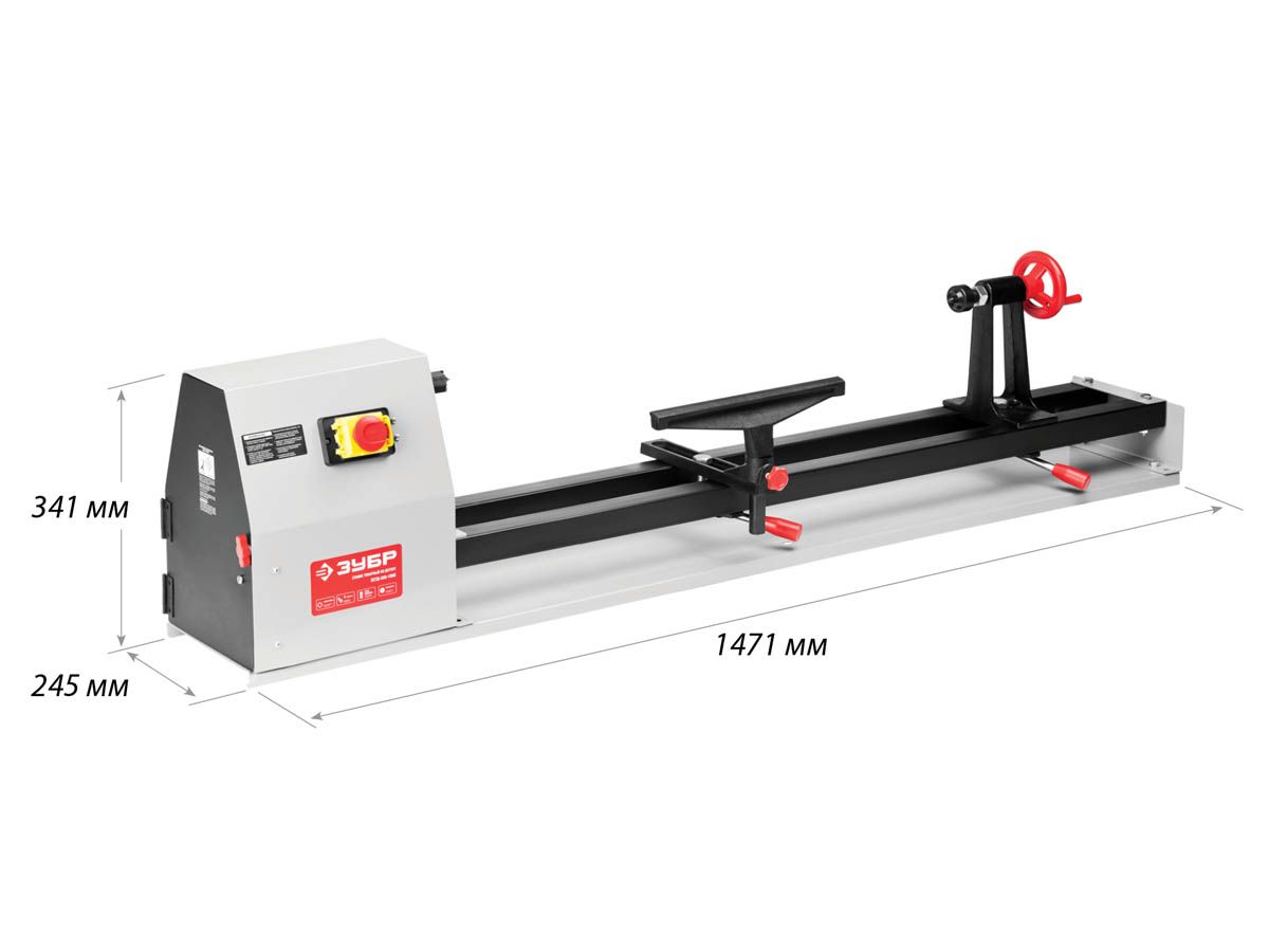 Станок токарный по дереву, ЗУБР ЗСТД-350-1000