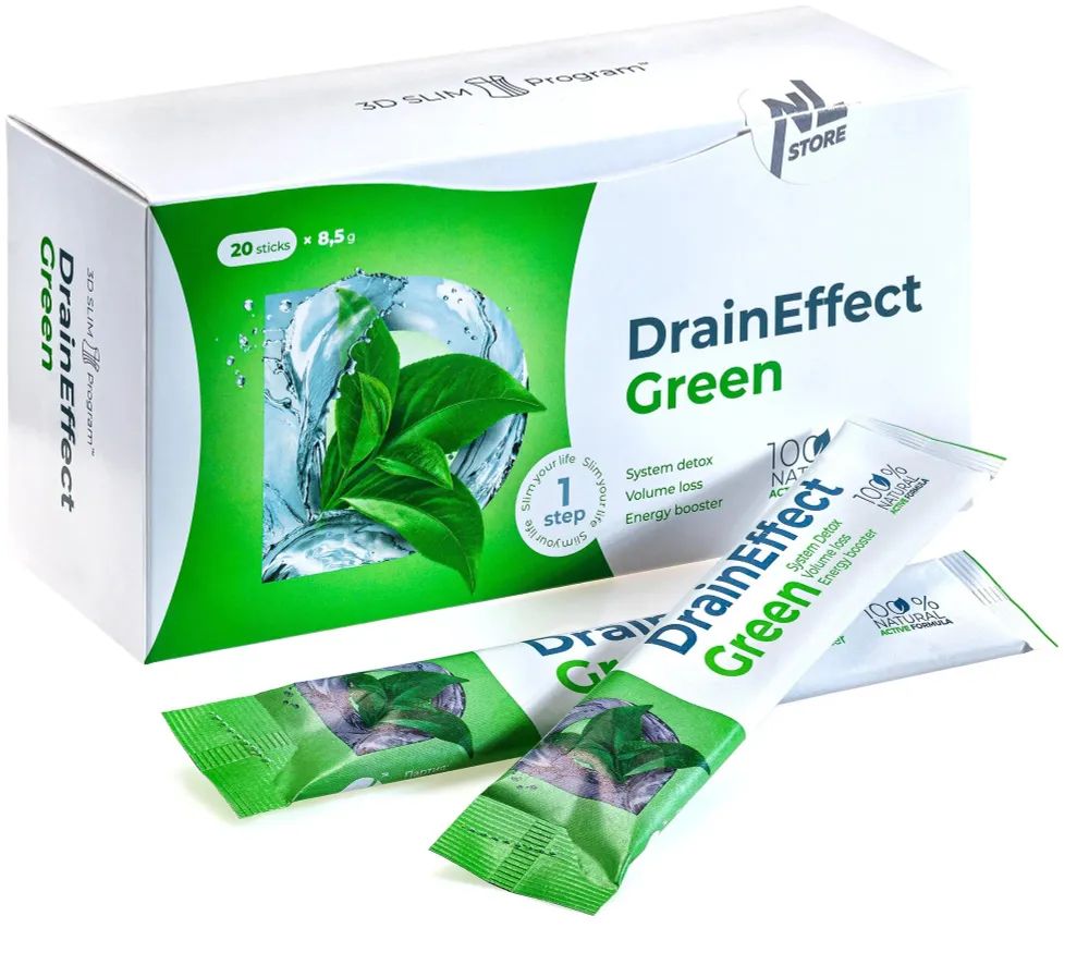 Дренирующий напиток DrainEffect Green, 20 стиков по 8,5 г купить на OZON по низкой цене (1573905469)