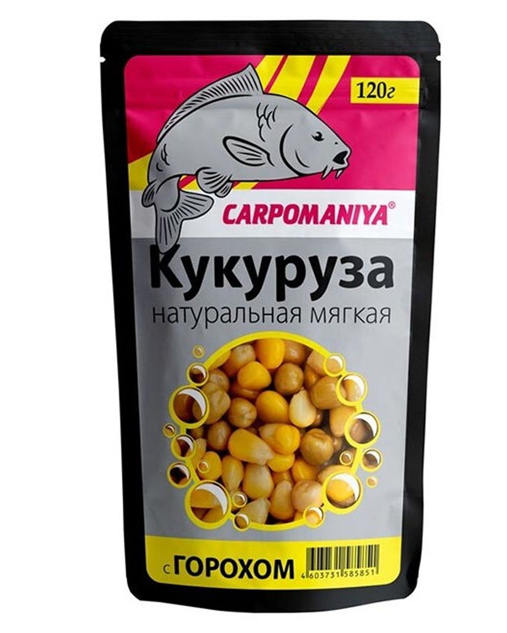 Кукуруза насадочная, мягкая цельная, натуральная "Горох" - пакет 120г