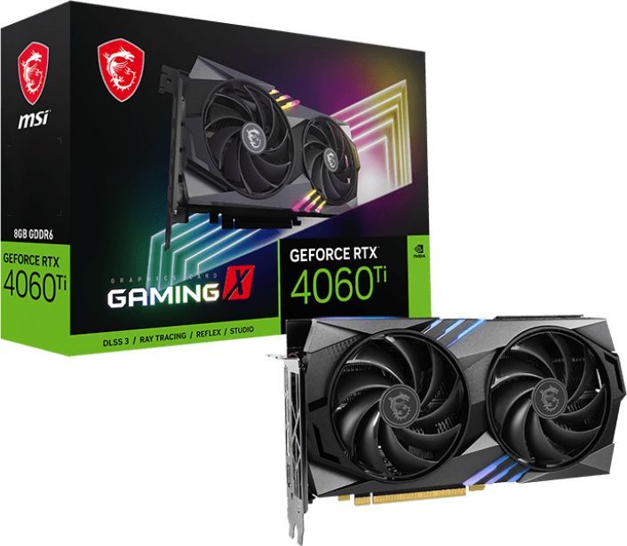 MSI Видеокарта GeForce RTX 4060 Ti RTX 4060 Ti GAMING X 8G 8 ГБ (RTX 4060 TI GAMING X 8G)