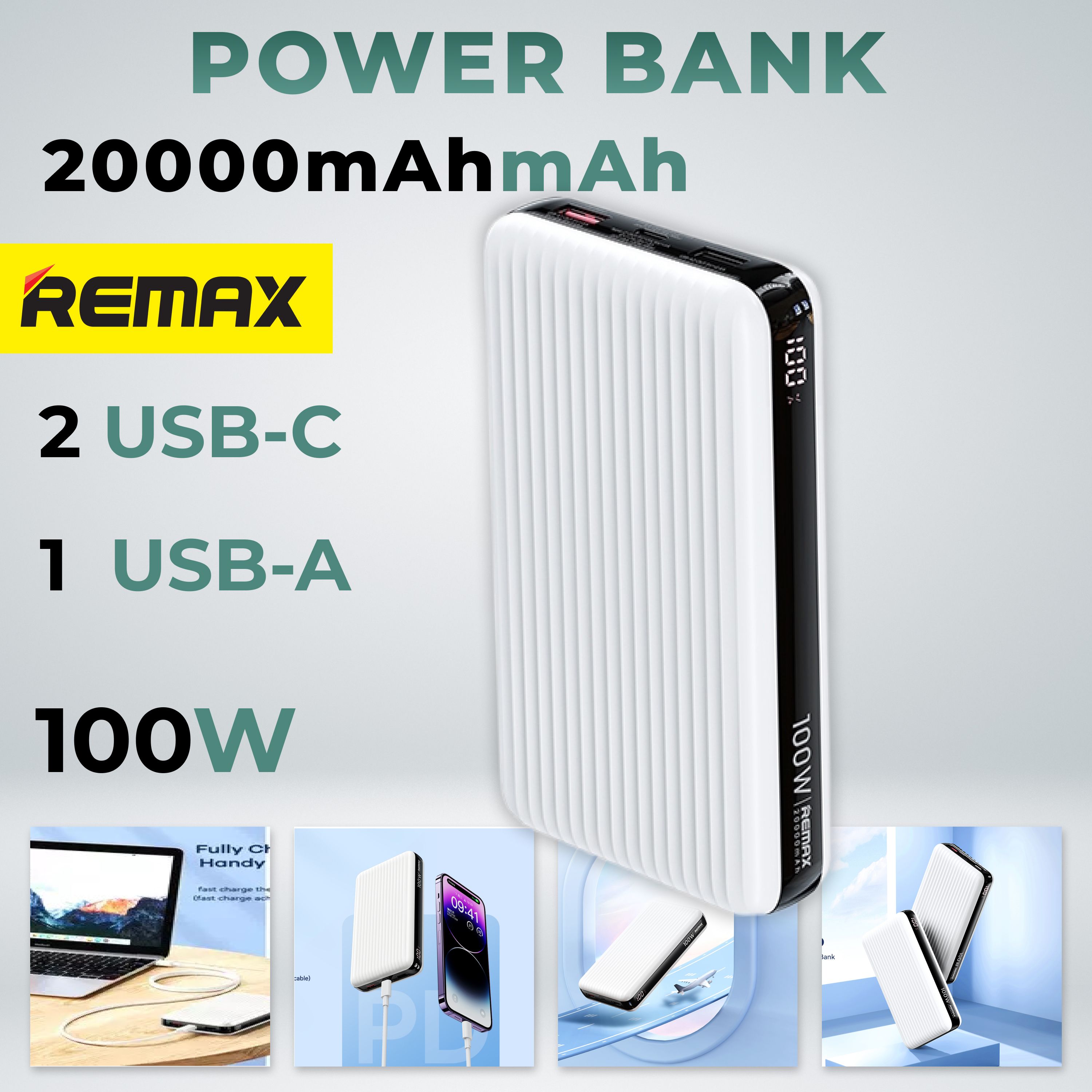 Внешний аккумулятор 20000 мАч Power bank