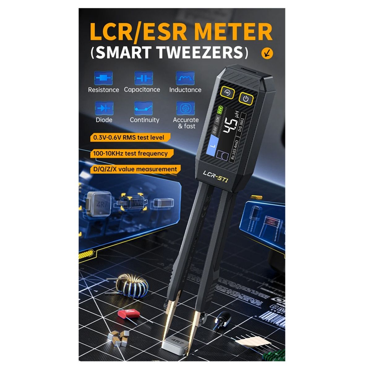 LCR-ST1 Мини-умный пинцет LCR SMD тестер