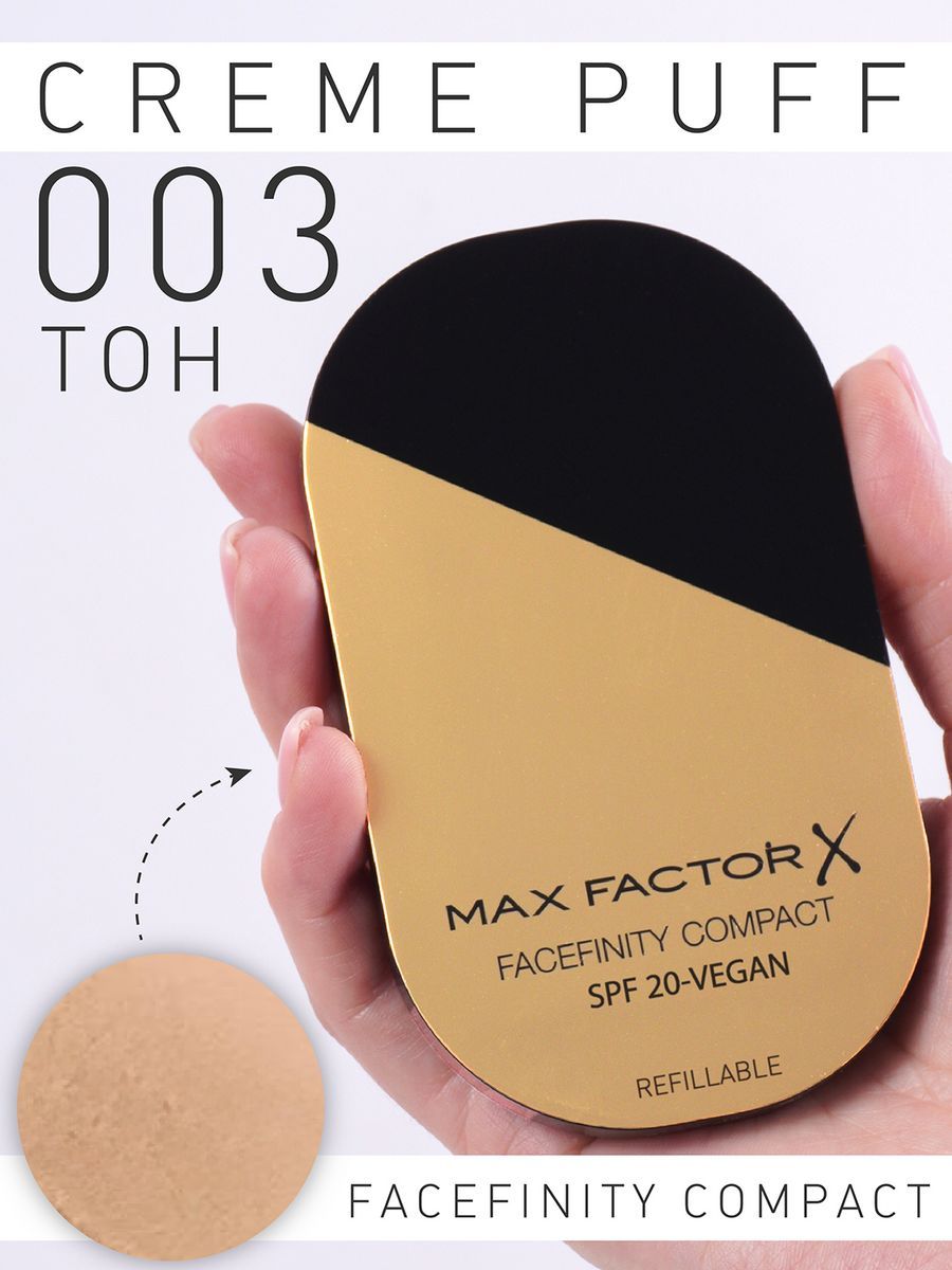 Компактная пудра Max Factor X Facefinity Compact, тон 03 Natural купить на OZON по низкой цене (1633229720)