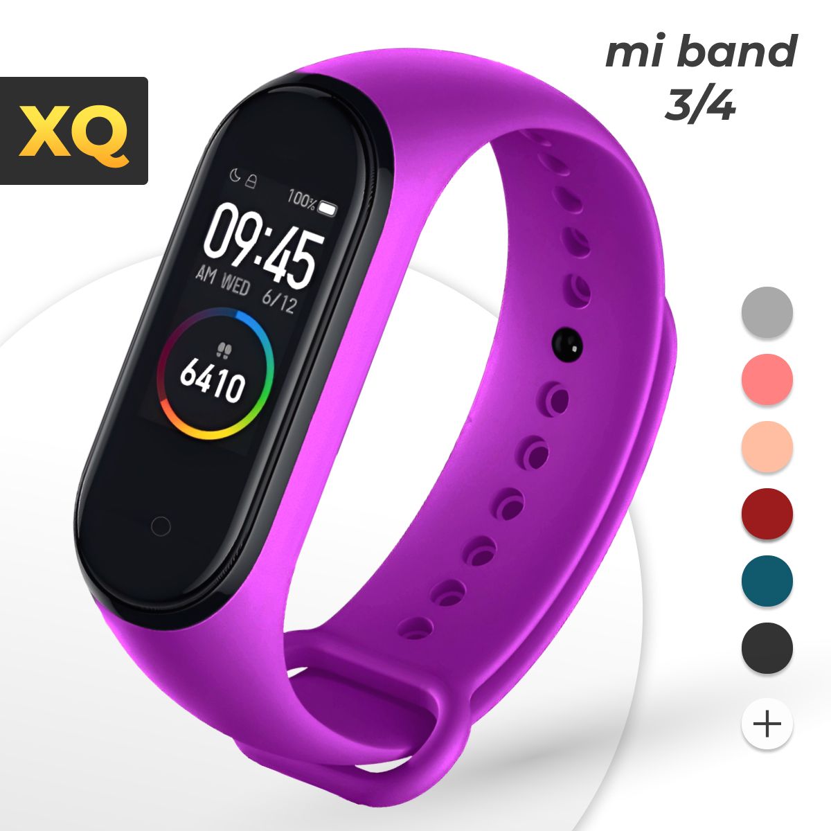 Ремешок для Xiaomi Mi Band 4 / Ремешок для Xiaomi Mi Band 3 / фиолетовый