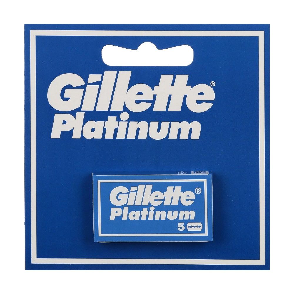 Двусторонние лезвия для бритвы Gillette Platinum, 5 шт