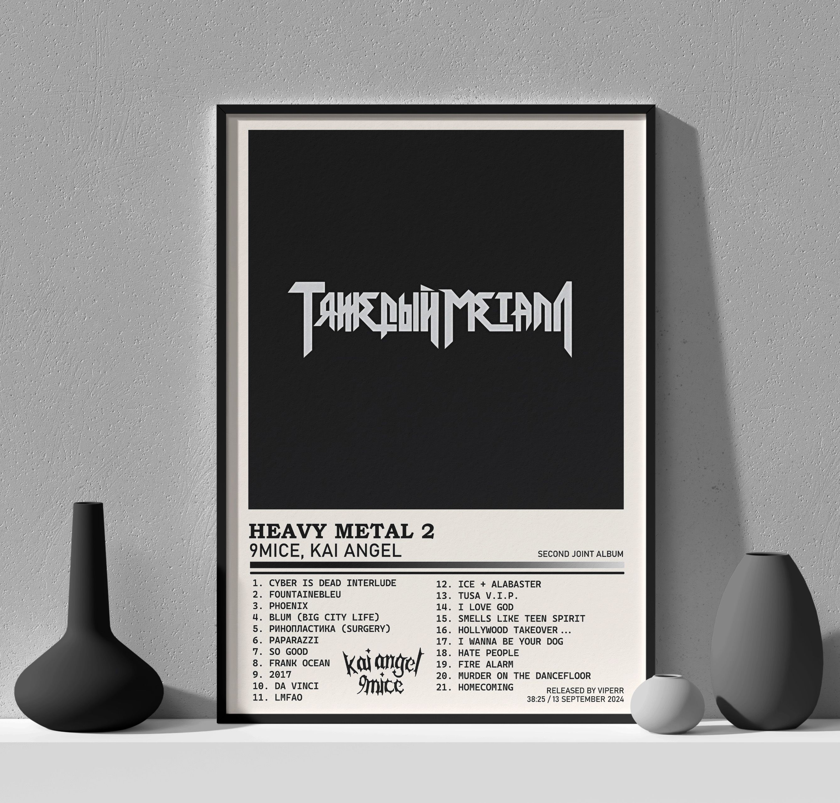 PostersClub Постер 9mice, Kai Angel - "Heavy Metal 2" 30 см x 40 см