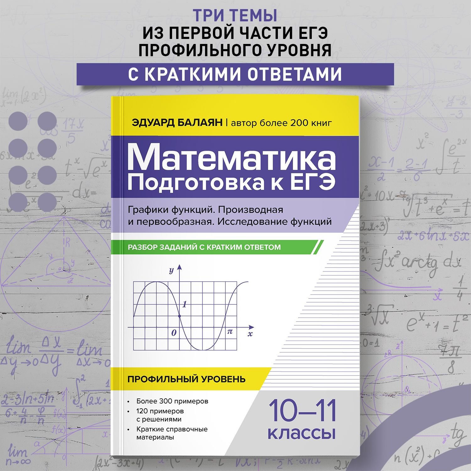 Математика. Подготовка к ЕГЭ. Графики функций. Разбор заданий: 10-11 классы | Балаян Эдуард Николаевич