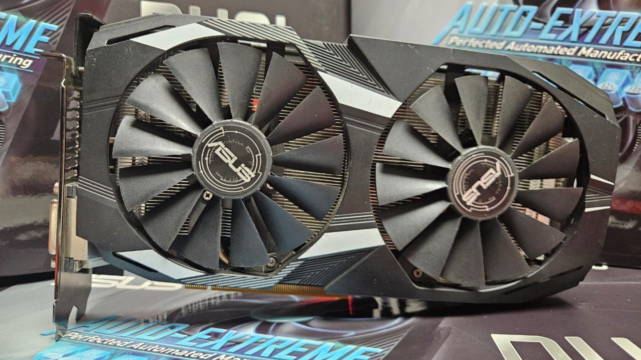 ASUSВидеокартаRadeonRX580DUAL-RX580-O8G8ГБ(DUAL-RX580-O8G),LHR