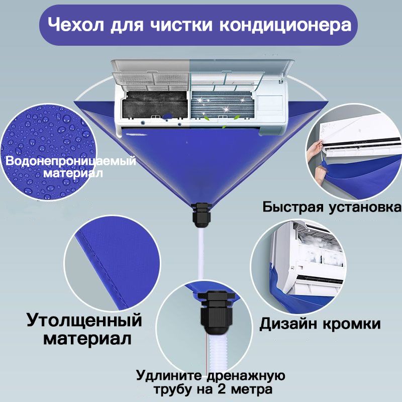 сервисный пакет для чистки кондиционера,Поставляется с четырьмя инструментами