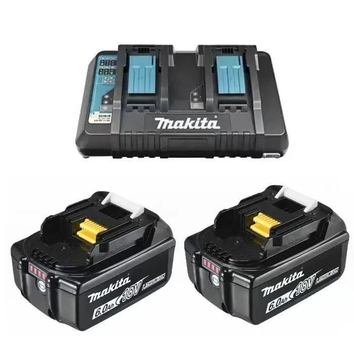 Аккумулятор Набор Makita 191L75 3: Makita BL1860B 2 шт.+ зарядное устройство DC18RD ( 18V 6.0Ач, Li-Ion)