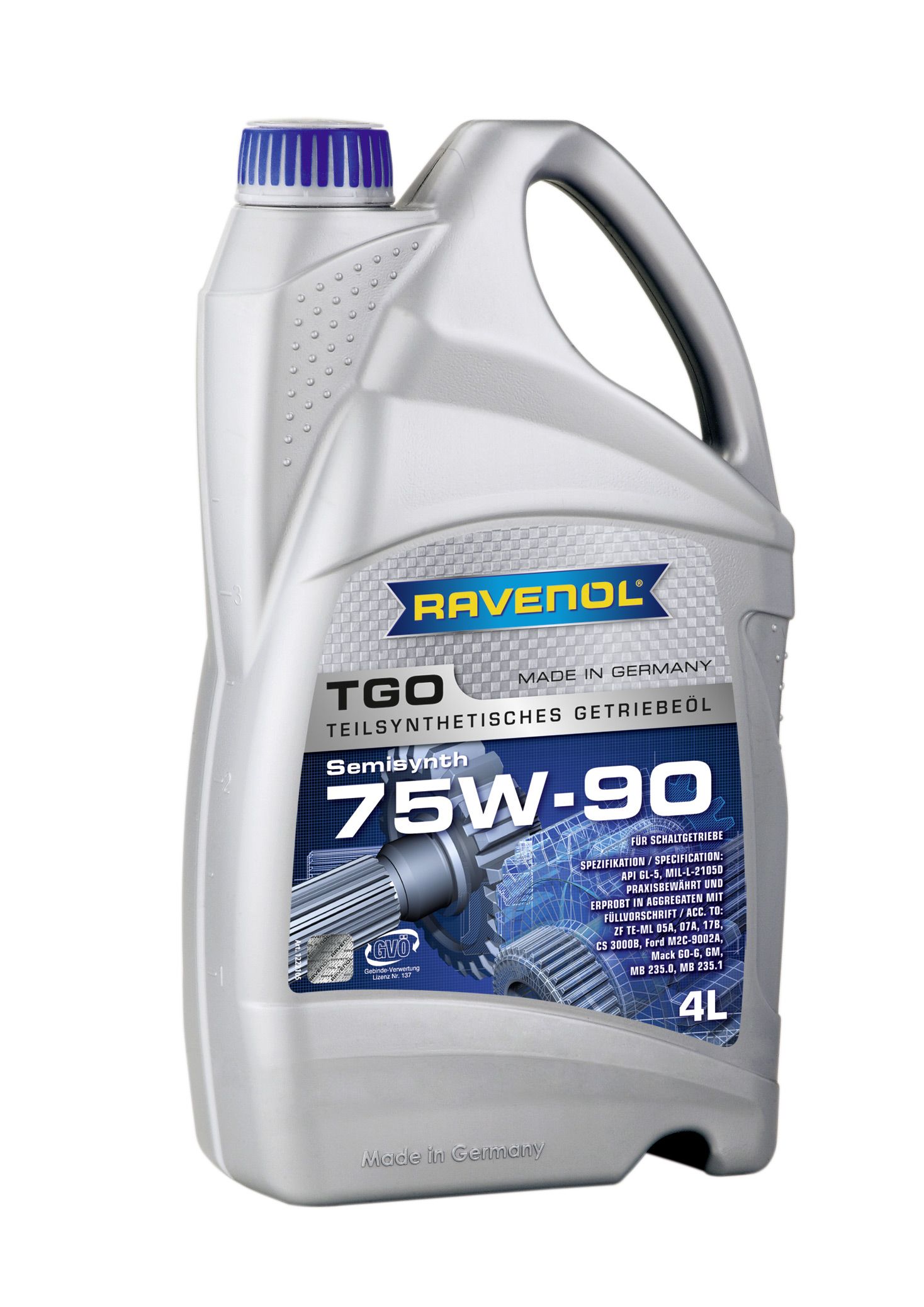 Масло Ravenol 75/90 TGO трансмиссионное полусинтетическое 4 л