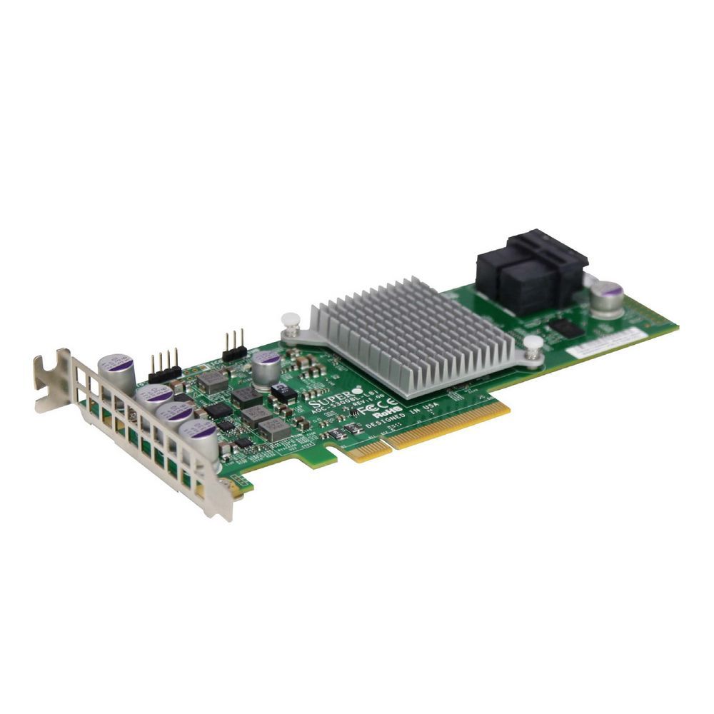 Контроллер AOC-S3008L-L8i Broadcom 3008 SAS controller, 8-port (internal), 12Gb/s per port, Supports 63