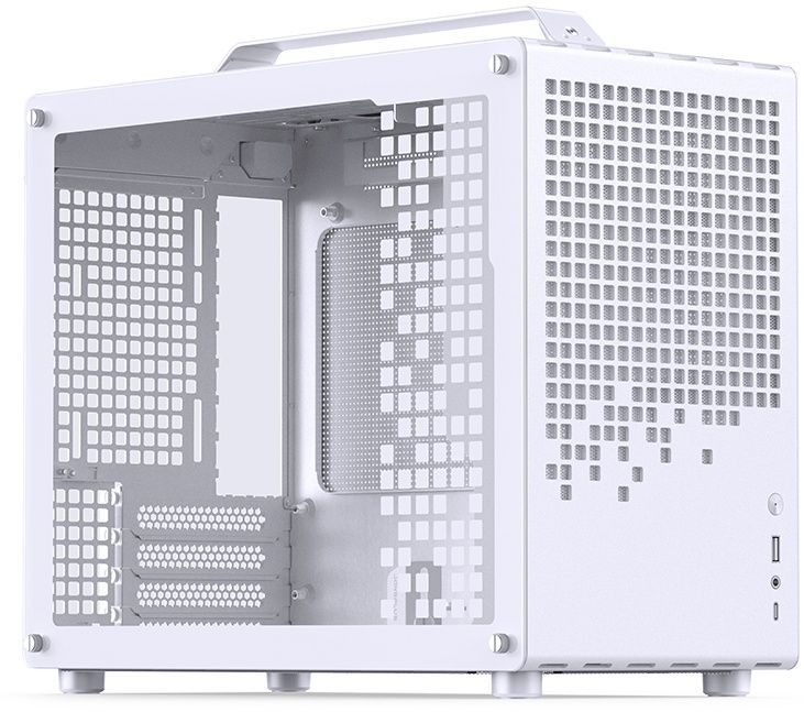 КорпусдляПКбелый,Mini-ITX,JONSBO,Z20White,закаленноестекло,безБП