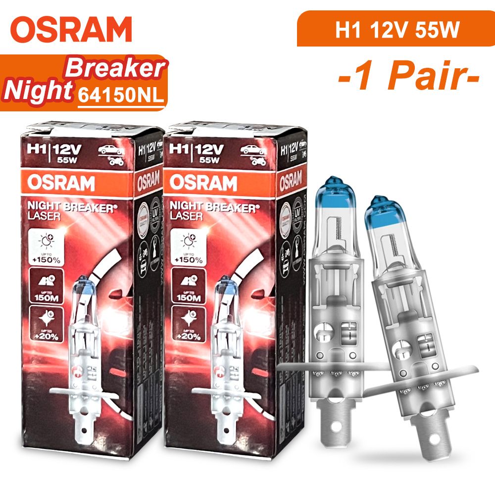 OSRAMЛампаавтомобильнаяH1,2шт.арт.64150NL(H1)