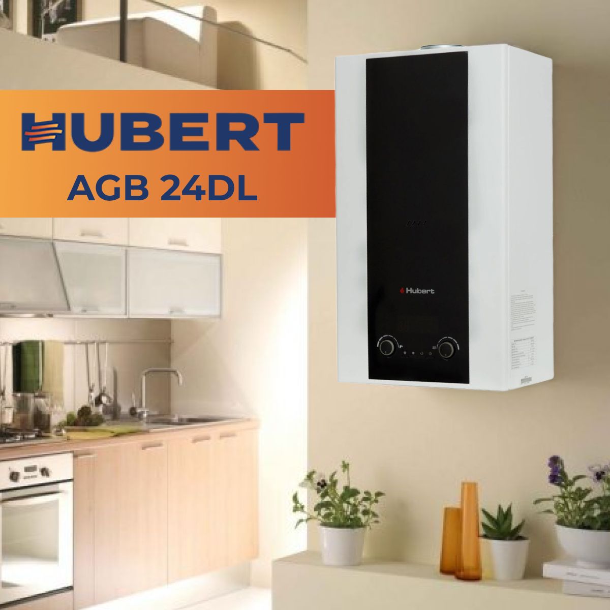 HUBERT AGB 24 DL 24 кВт двухконтурный газовый настенный котел