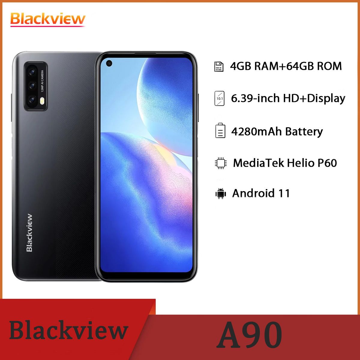 BlackviewСмартфонBlackviewA904/64ГБ,черный