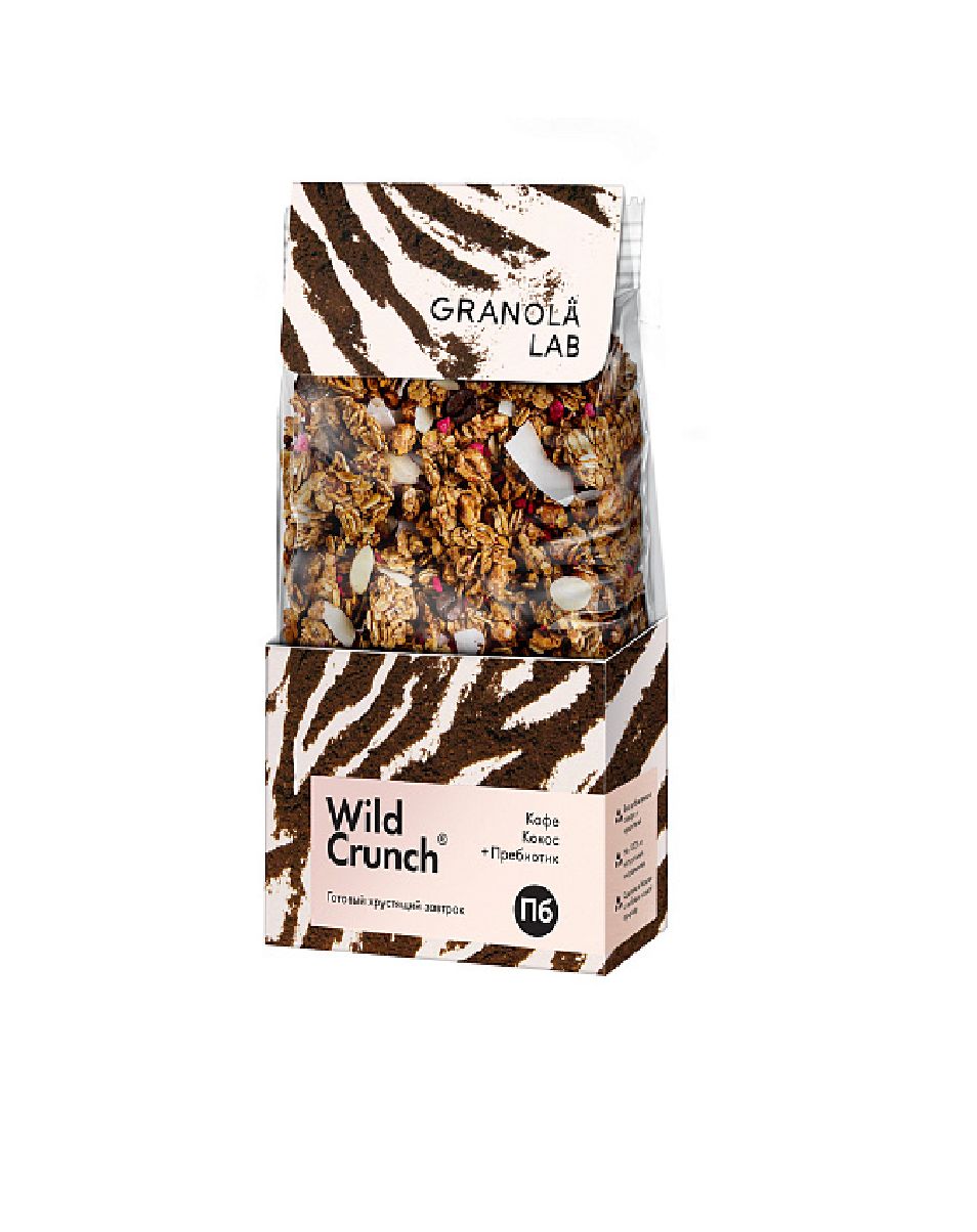 Гранола хрустящая Wild Crunch, Кокос и Кофе от Елены Наумовой, 260 г, Москва