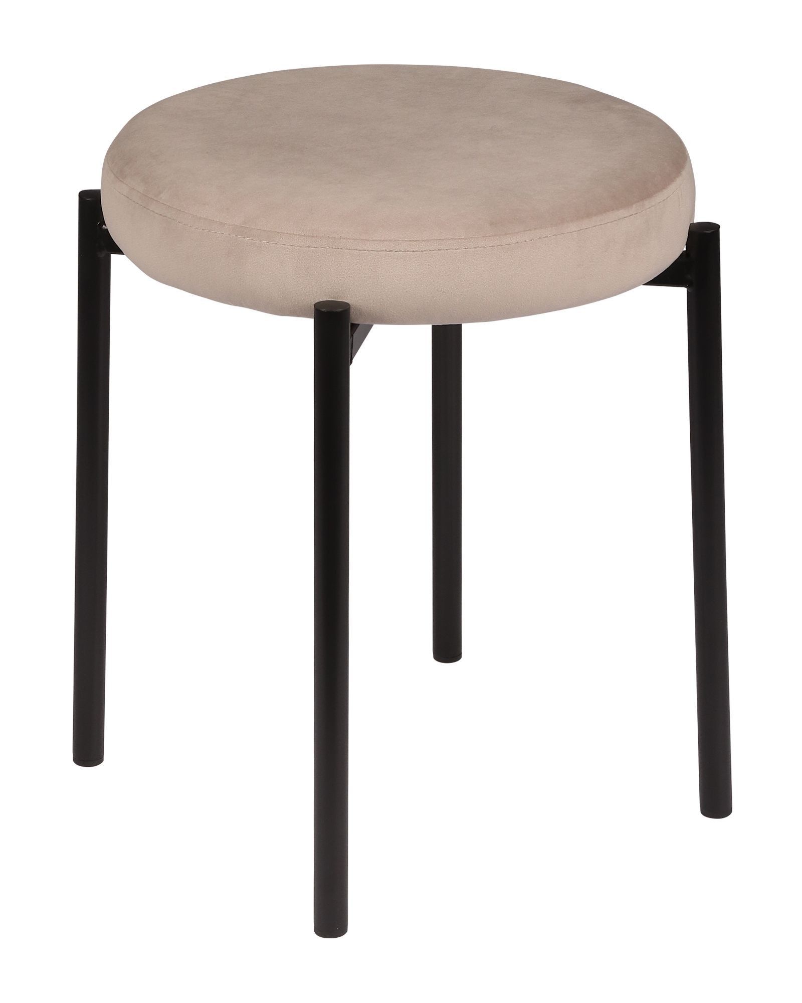 Комплект мягких кухонных табуретов Кен серо-бежевый / черный, 3 шт.