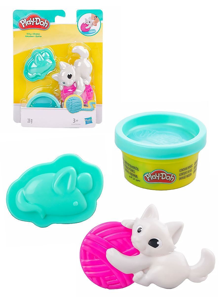 Мини-набор игровой Play-Doh Котенок со штампами Hasbro, E2237/E2124