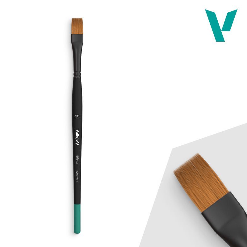 Кисточка Vallejo Flat Rectangular Synthetic Brush No. 10