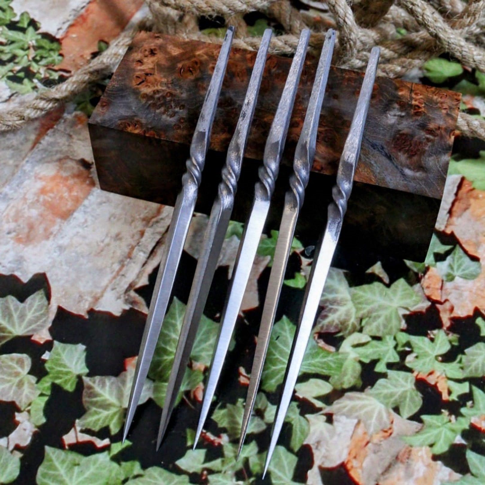 Заготовка для изготовления шило для ножа "Бычак", шило для работы с кожей сталь 95х18 ручная работа