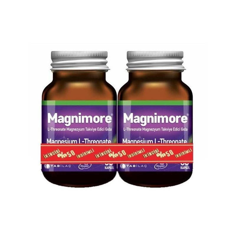 Magnimore (Магнимор) L-Треонат магния 60 капсул - второй товар со скидкой 50%