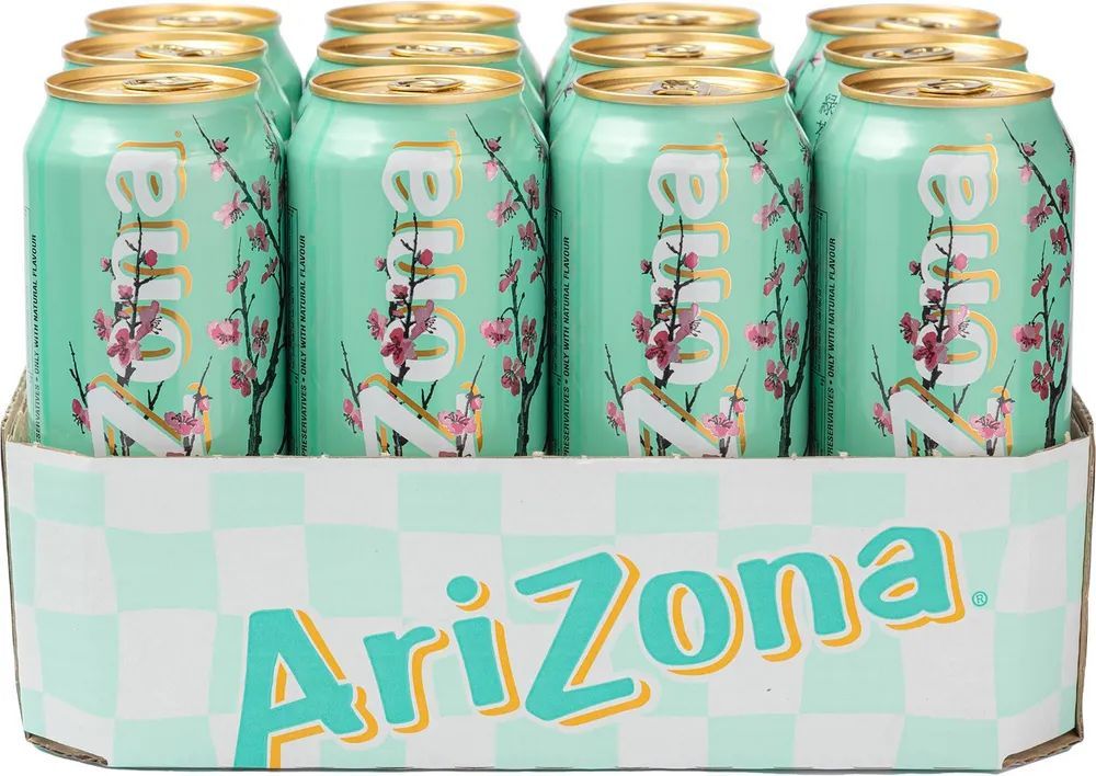 Зеленый чай ARIZONA (Аризона) женьшень-мед 12 шт. по 0,5 л ж/б