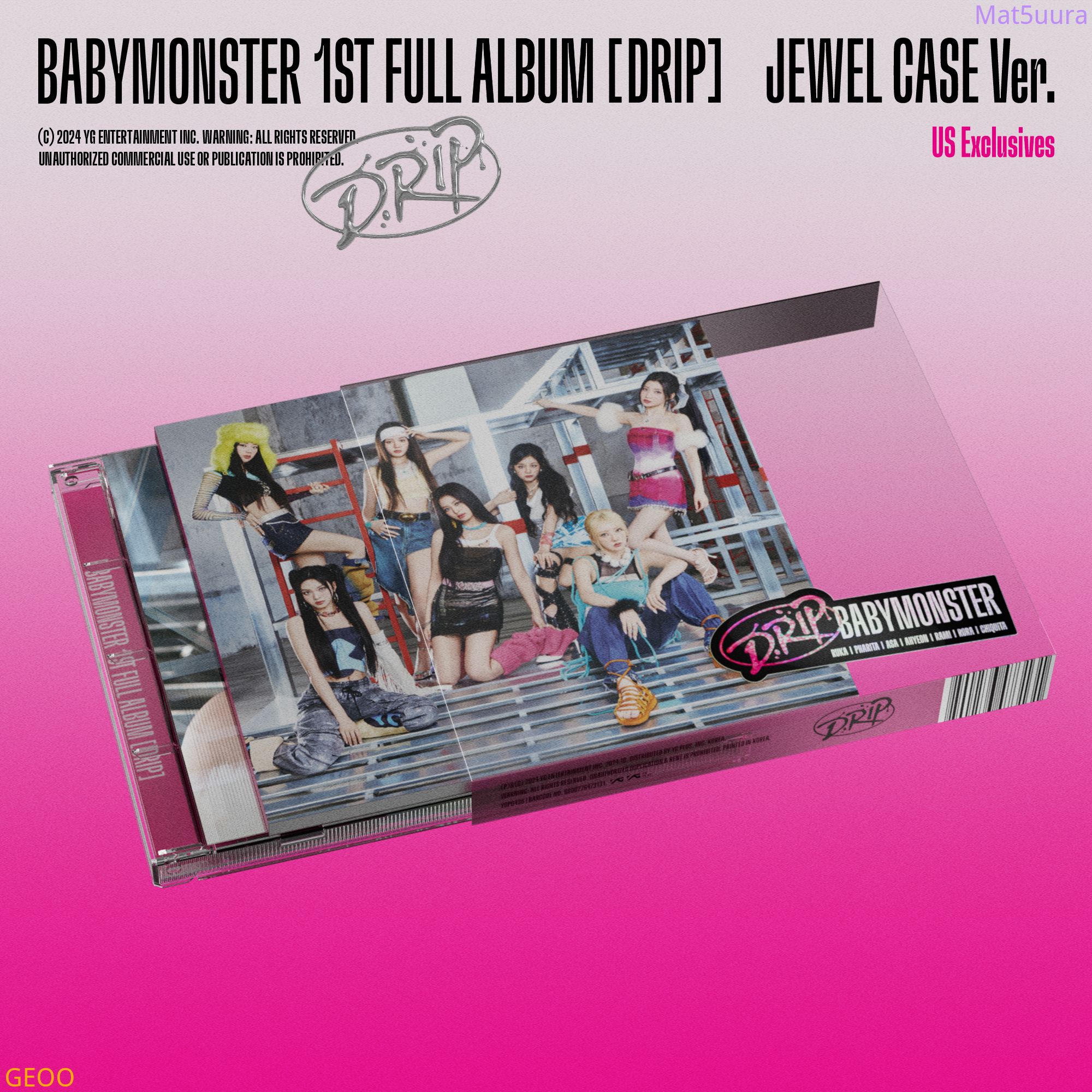 Альбом BABYMONSTER - 1st FULL ALBUM DRIP JEWEL CASE Ver