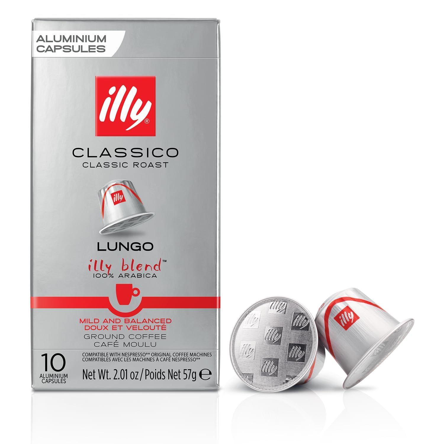 Кофе в капсулах ILLY CLASSICO LUNGO, 10 шт., для кофемашины Nespresso Original