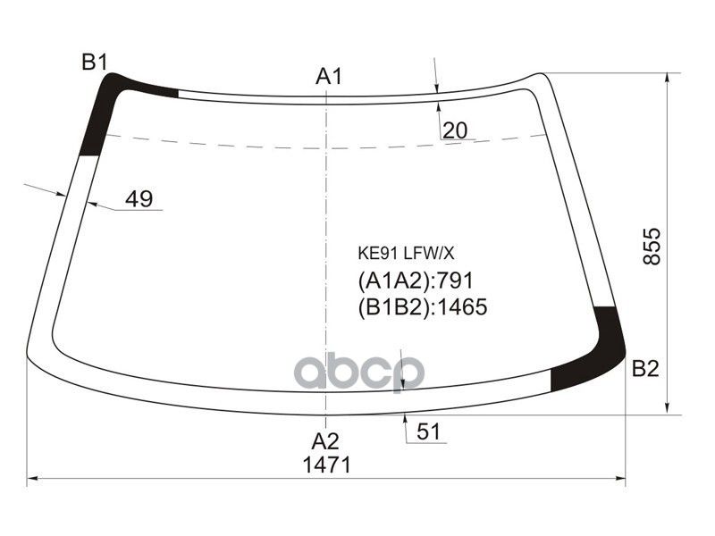 XYG Стекло лобовое Toyota Corolla (E90) 87-92 / Sprinter 87-91 / Sprinter Carib 88-95