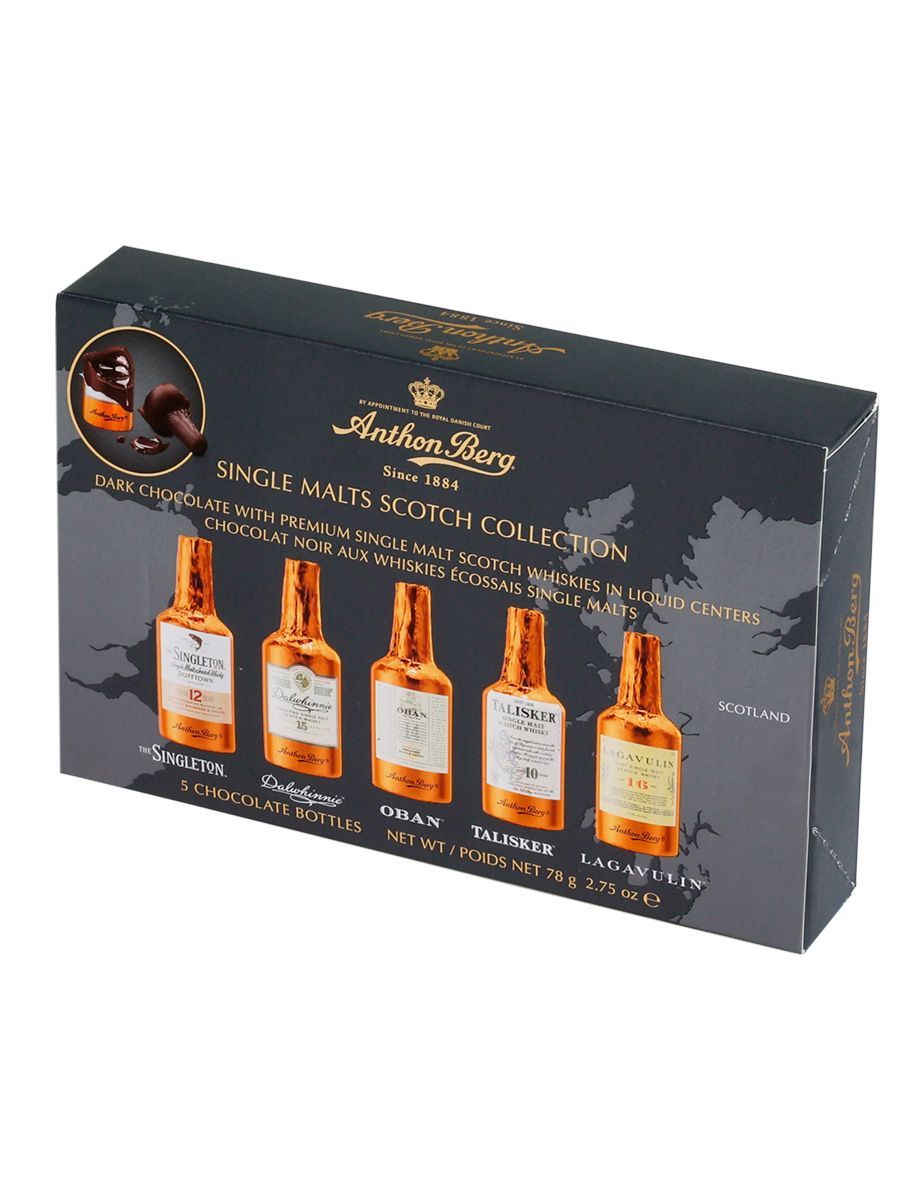 Набор шоколадных конфет Anthon Berg Single Malt Scotch Whisky Collection Ассорти с виски, 78г