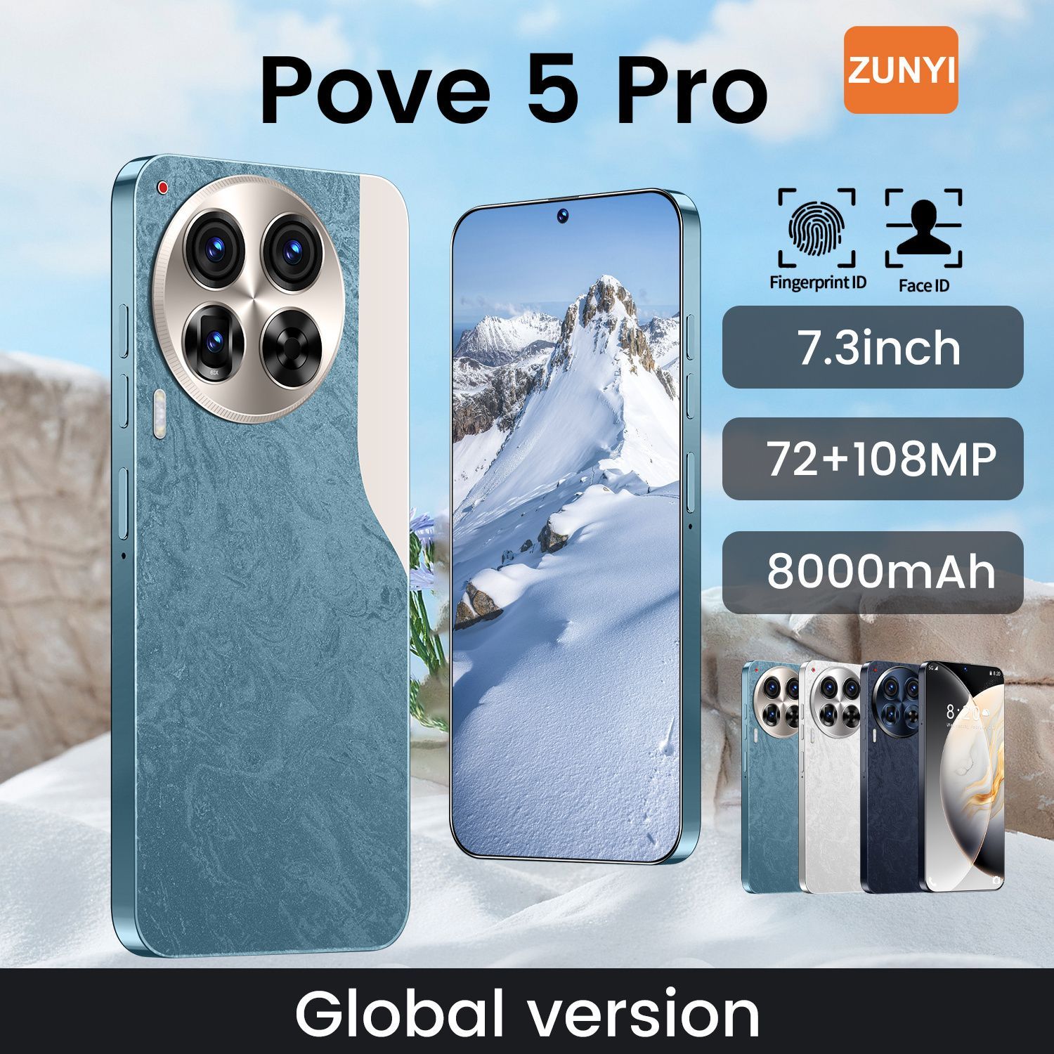 ZUNYIМобильныйтелефонZUNYIСмартфонPove5Pro,Русскаяверсия,быстраязарядка,длительноевремяавтономнойработы,портtype-c,дляразвлечений,игр,съемки,офиса,дома,путешествий,подарков,Ростест(EAC)12/256ГБ,черный,черно-серый,голубой