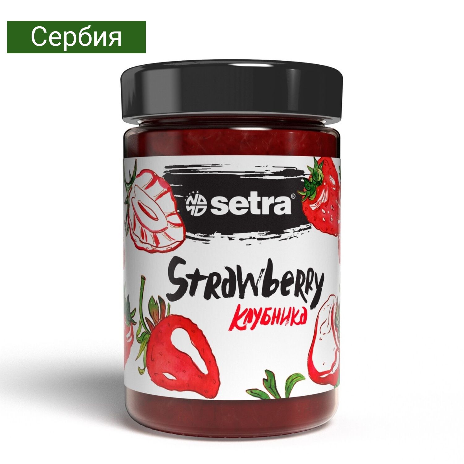 Джем Setra клубничный, 335 г, без консервантов