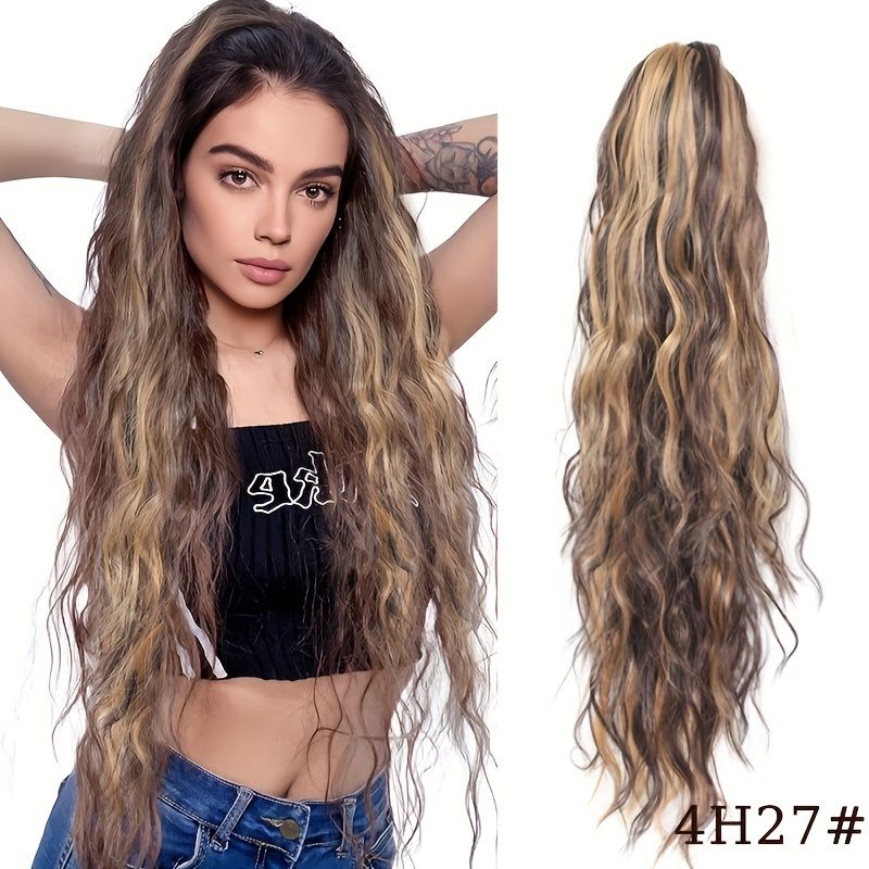 Хвостнарезинкенакладной/шиньон/афрохвосткудрявыйволнистыйкоричневый60cm