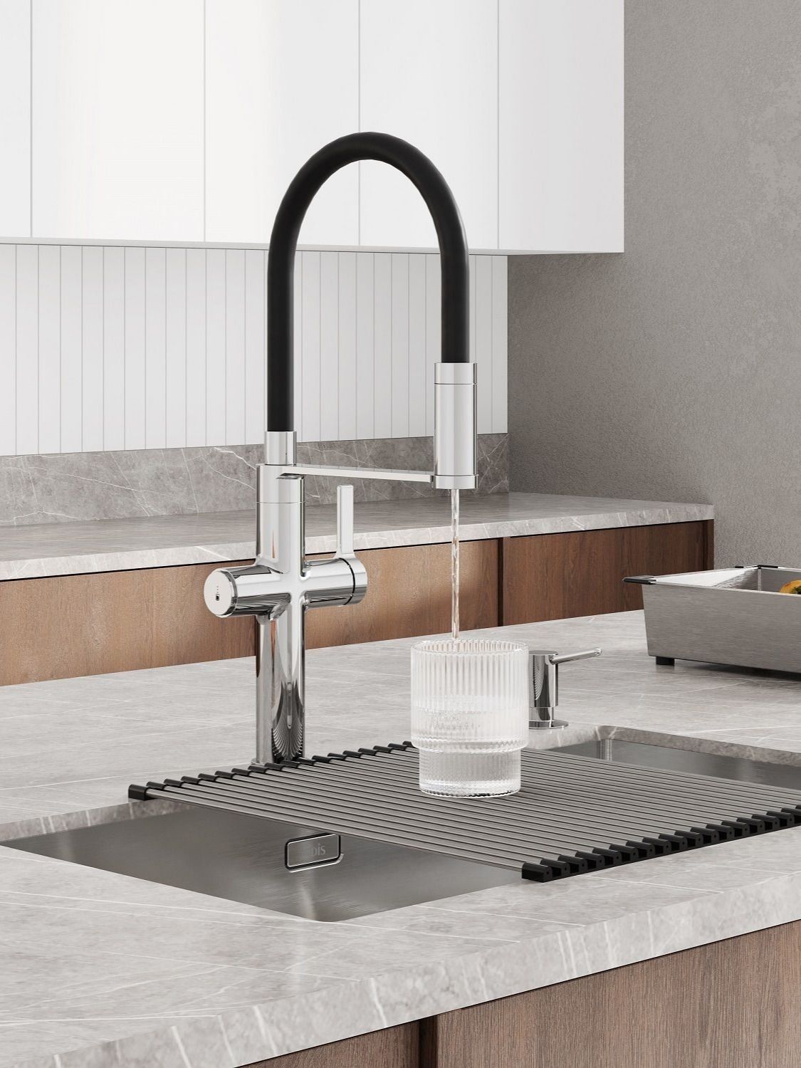 Фото товара на маркетплейсе ozon Смеситель для кухни с фильтром для питьевой воды и гибким изливом, хром, IDDIS, Ikon, IKNSBFFi05