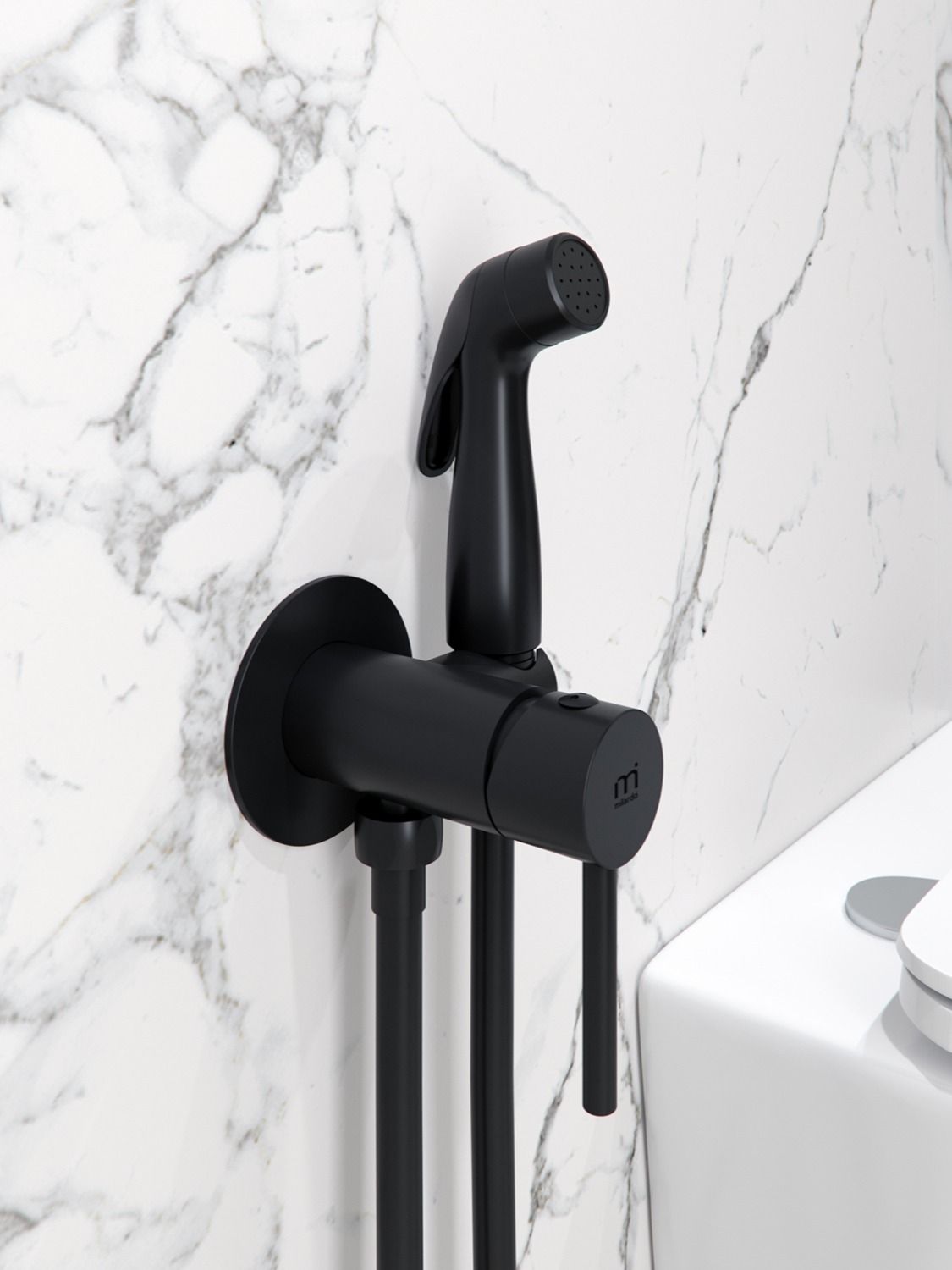 Фото товара на маркетплейсе ozon Гигиенический душ со смесителем, Milardo, черный матовый, Tidy, 001BLR0M08