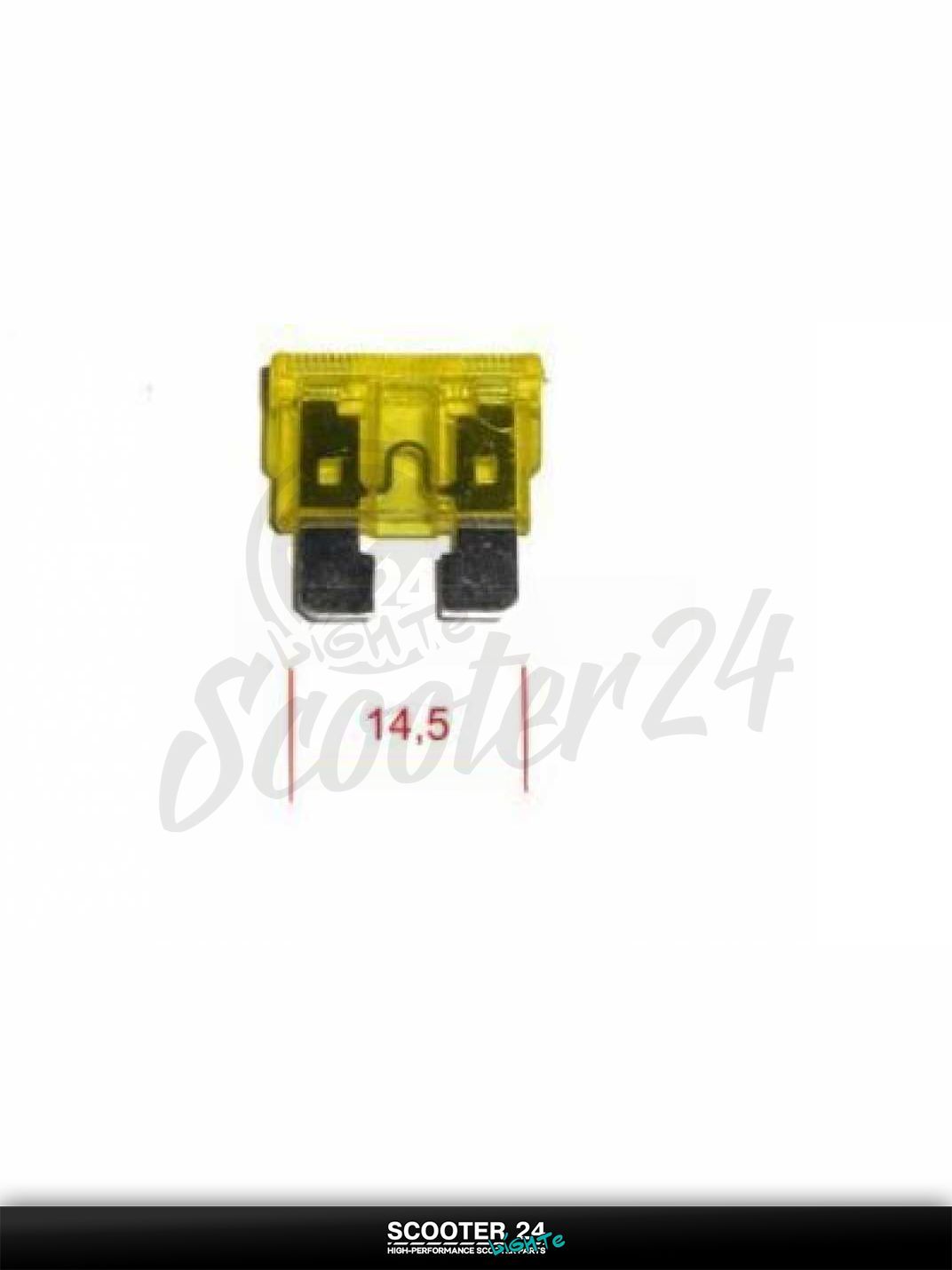 Предохранитель флажковый 20A 100шт на скутер / мотоцикл и питбайк